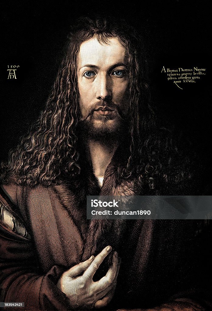 Albrecht Dürer Autorretrato - Ilustración de stock de Alberto Durero libre de derechos