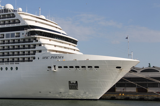 ODESSA, UKRAINE - JULY 22, 2013: MS Pacific Princess is a cruise ship owned by Princess Cruises and operated by Princess Cruises and P&O Cruises Australia.