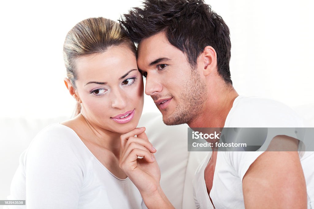 Loving passionate young couple Contemplation Stock Photo