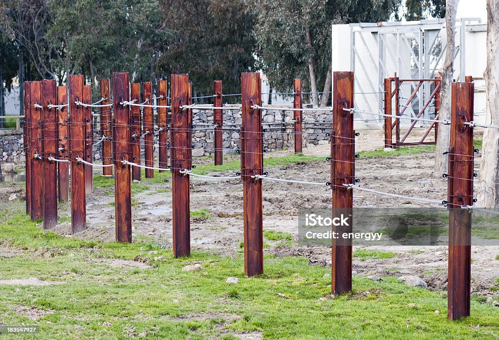 fence in zoo Backgrounds Stock Photo