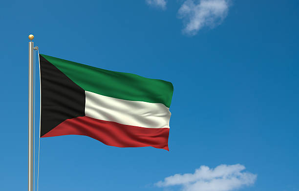 Flag of Kuwait stock photo