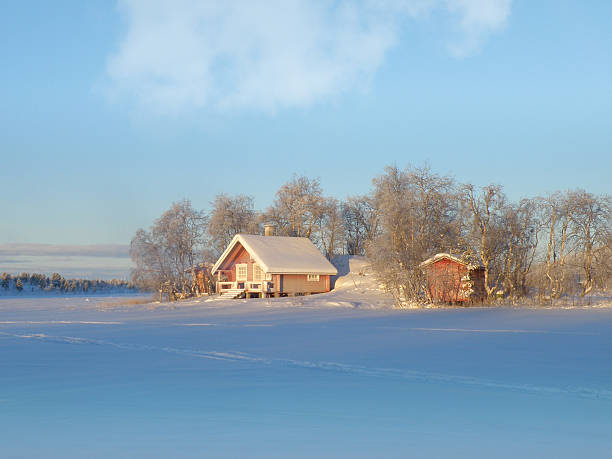 istock Winter Cottage in Lapland 183549664