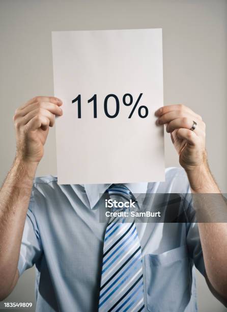 One Hundred Amp Ten Percent Business Guy Stock Photo - Download Image Now - Active Seniors, Adult, Adults Only
