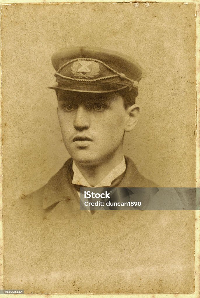 Young Victorian Man Old Photograph "Vintage photograph of a man from the victorian era, circa 1870, possibly a merchant seaman" Antique Stock Photo