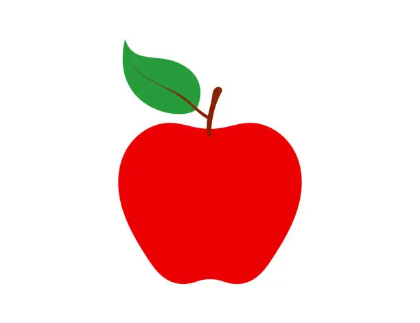 Vector illustration of Red Apple.