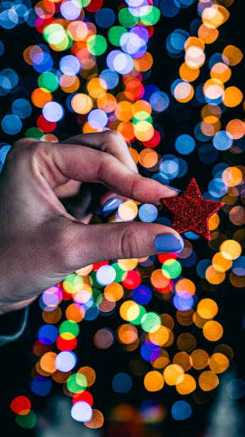 istock Christmas decorations. Colorful Christmas lights background 1835517814
