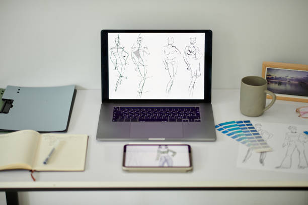 istock Laptop on Desk of Designer 1835531578