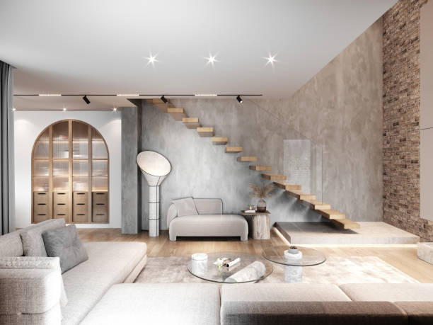 istock Loft apartment living room interior 1835566007