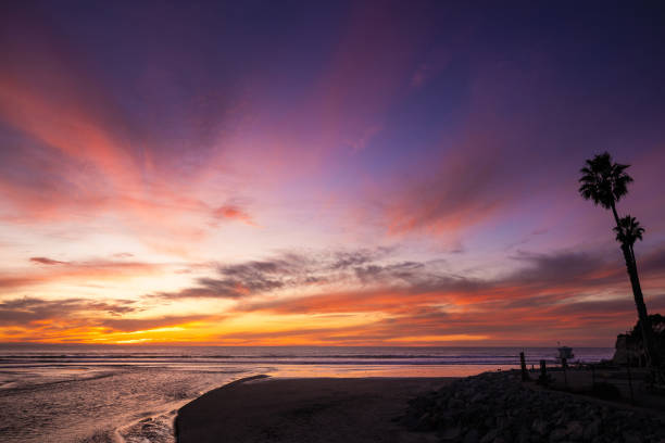 istock Colorful Sunset at Cardiff Beach 1835568247