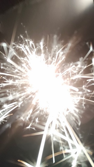 Burning sparklers