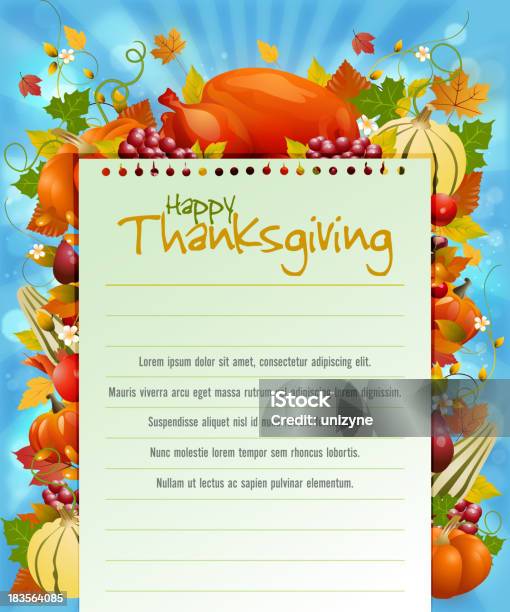 Thanksgiving Celebrations Background With Copy Space Stock Illustration - Download Image Now