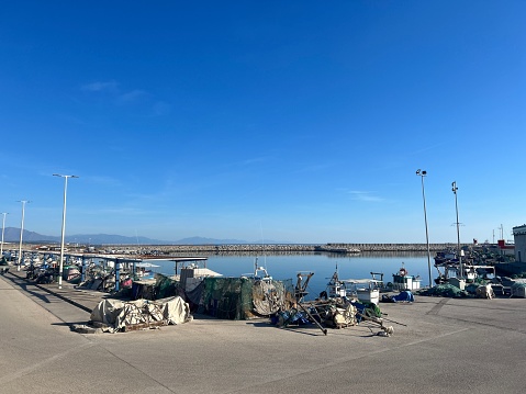 Fishing port of Atunara in La Linea de la Concepcion on a sunny November morning