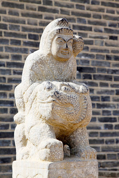 istock Ancient Chinese traditional stone carving in a scenic spot 183564711