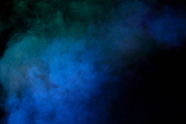 istock Blue and green steam on a black background. 1835672932