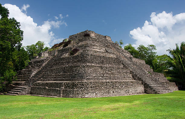 rovine chacchoben, costa maya, messico - chacchoben foto e immagini stock