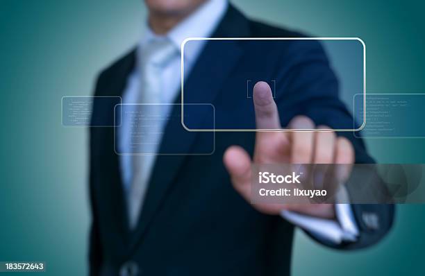 Interfaccia Touchimmagine Stock - Fotografie stock e altre immagini di Affari - Affari, Businessman, Caratteri digitali