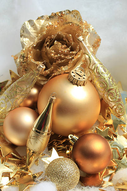 istock Golden Christmas decorations 183576892