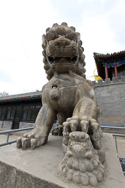 istock Stone lion, ancient Chinese traditional arts and crafts 183577055