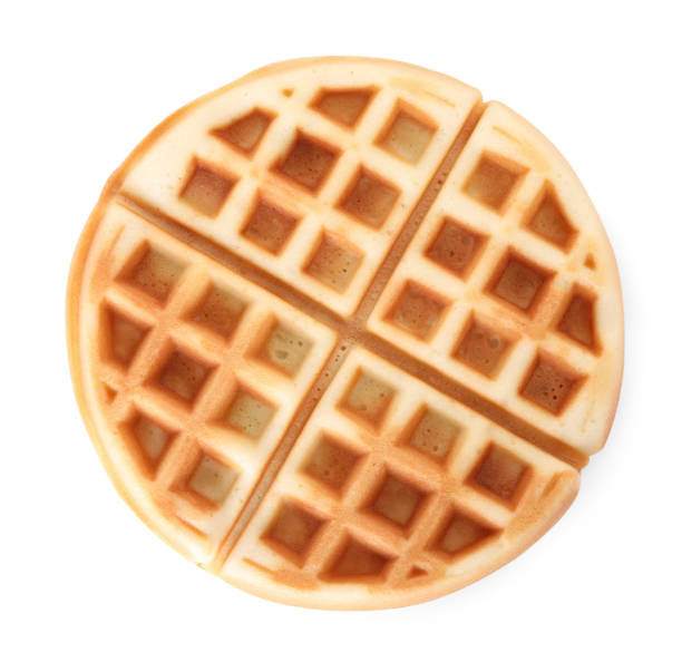 istock One tasty Belgian waffle isolated on white 1835772999