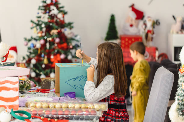 istock Crafting a Cozy Christmas with my little brother with developmental disability 1835789136