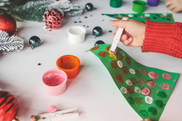 istock Idea for Christmas creativity with children 1835791902