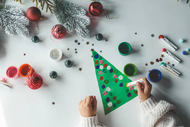 istock Idea for Christmas creativity with children 1835791907