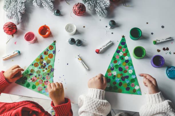 istock Idea for Christmas creativity with children 1835791914