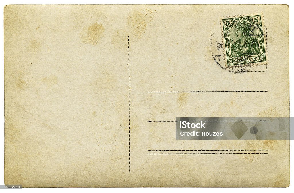 Antigo cartão postal - Foto de stock de Acabado royalty-free