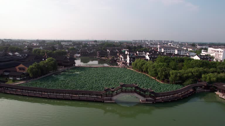 Aerial photography of Jinxi Ancient Town