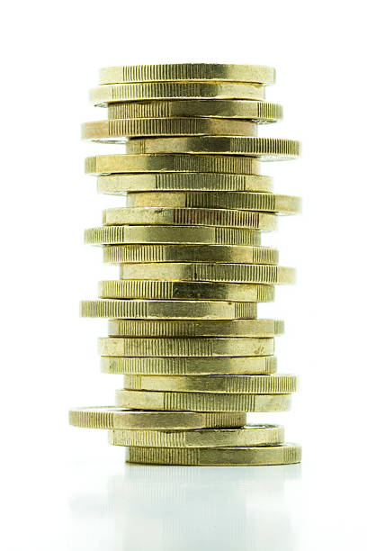 istock Euro coins stacked on top of each other 183579457
