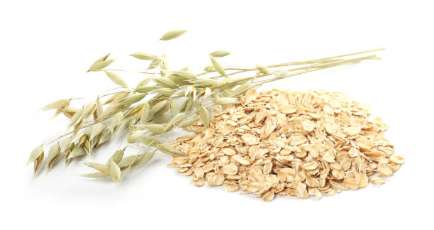 istock Oatmeal and branches with florets isolated on white 1835797947
