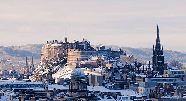 Edinburgh castle stock photo