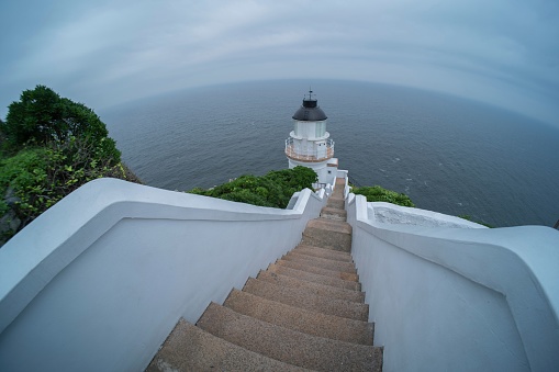 Staircase indoors of the lighthouse of Ponta dos Capelinhos, Azores