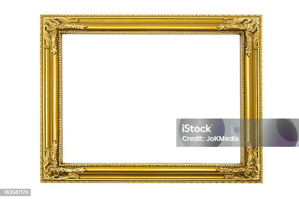 Goldene Bilderrahmen Clippingpfad Enthalten Stockfoto und mehr Bilder von Bilderrahmen - Bilderrahmen, Gold - Edelmetall, Goldfarbig