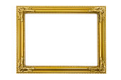 Golden Picture Frame (Clipping Path Included)