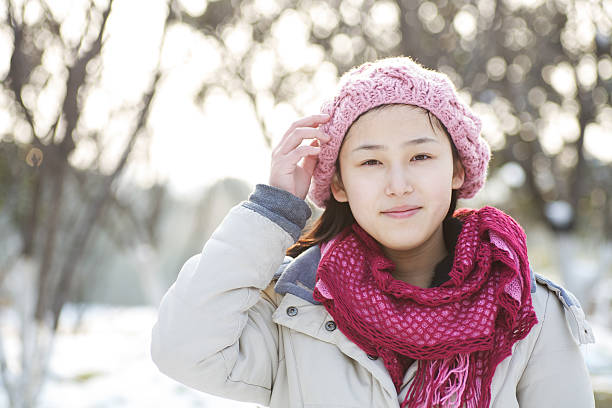 istock Girl in the snow field 183581514