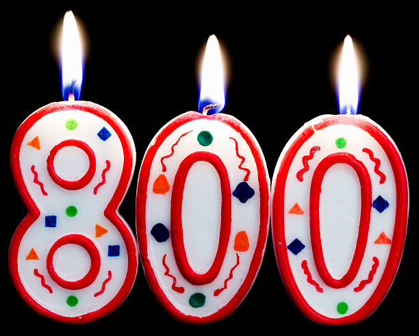 istock number 800 birthday candle 183582242