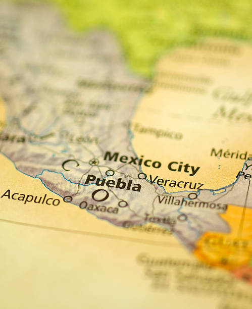 istock Mexican Map Showing Mexico City And Acapulco 183582359