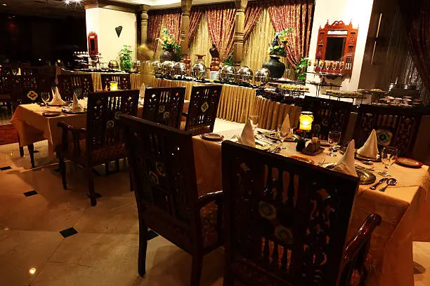 High-class restaurant with Desi Pakistani ambiance in an international chain of hotel in Karachi Pakistan.