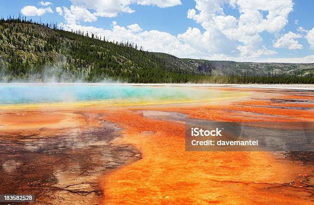 Wielka Sprężyna Pryzmatyczna - zdjęcia stockowe i więcej obrazów Park Narodowy Yellowstone - Park Narodowy Yellowstone, Ścieżka, Bakteria