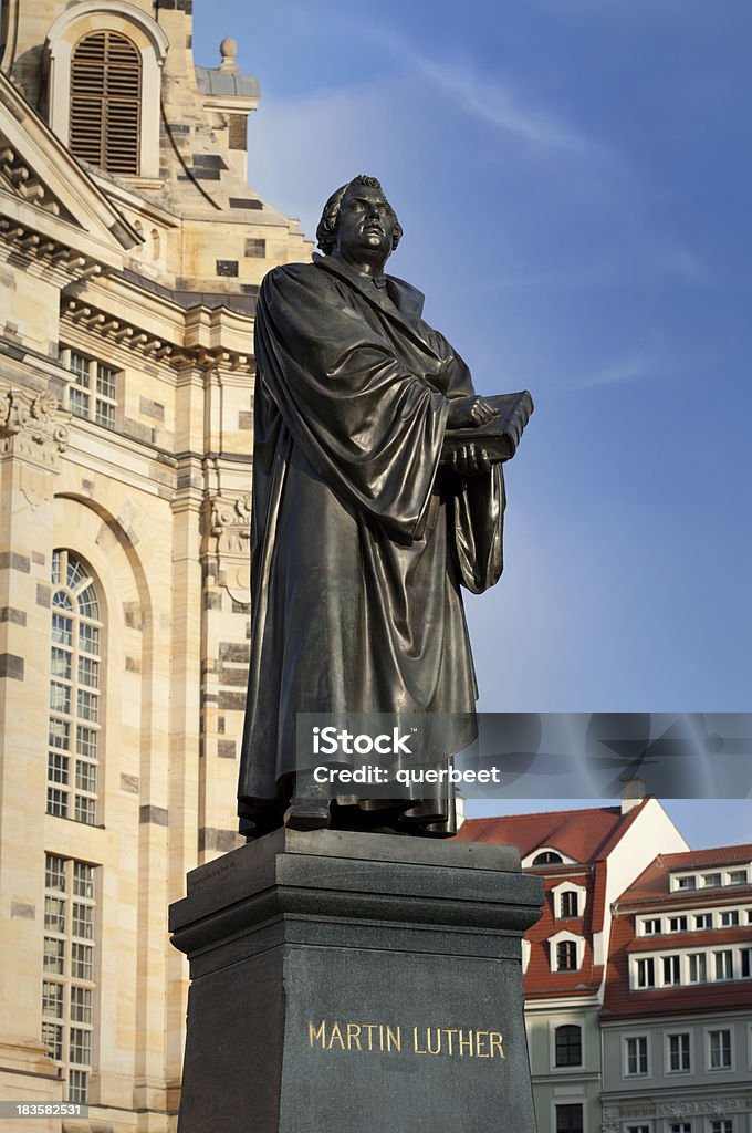 Martin Luther-statue in Dresden - Lizenzfrei Alte Geschichte Stock-Foto