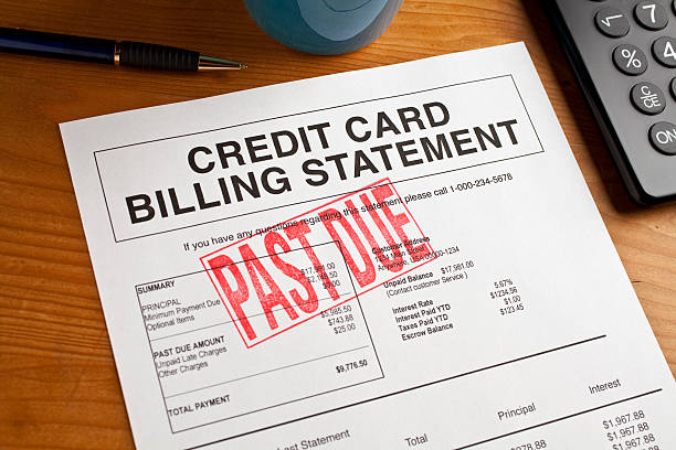 istock Past Due Credit Card Bill 183582713
