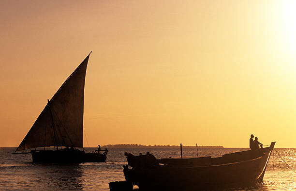 istock Tanzania, Zanzibar, dhows, Stonetown Harbour. 183583014