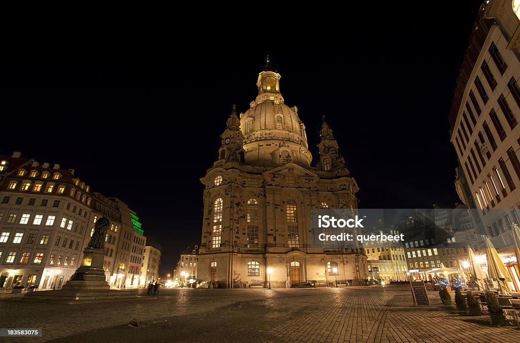 Frauennkirche in der Nacht-Dresden - Lizenzfrei Bauwerk Stock-Foto