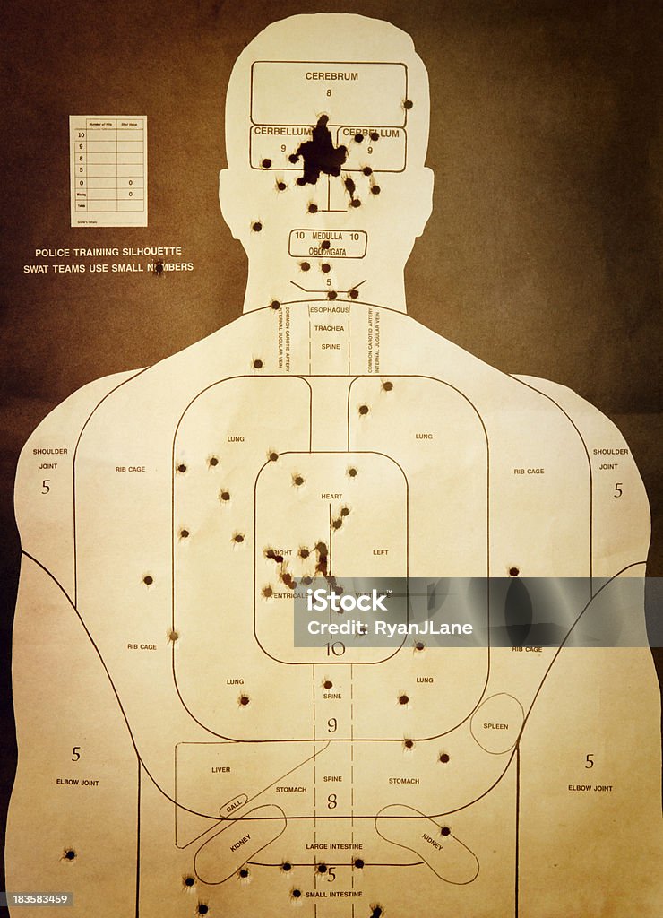 Rustikale Shooting Range Target - Lizenzfrei Papier Stock-Foto