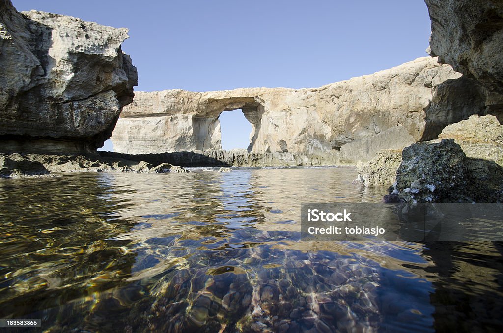 Janela Azure Ilhas de Malta - Royalty-free Arco Natural Foto de stock