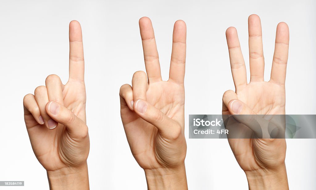 Один, два, три — считать с пальца (XXXL - Стоковые фото Палец роялти-фри