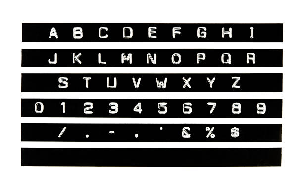 Create Your Own Plastic Strip Embossed Letter and Numeral Label "Create your own retro embossed adhesive labels with this set. A space has been added between each character allowing you to easily copy characters to the blank strip below. Copy characters, trim the strip and youaare done. For an authentic look, I would bring the left and right edges in near your text to retain the trimmed ends. A related image from my portfolio:" brocade stock pictures, royalty-free photos & images