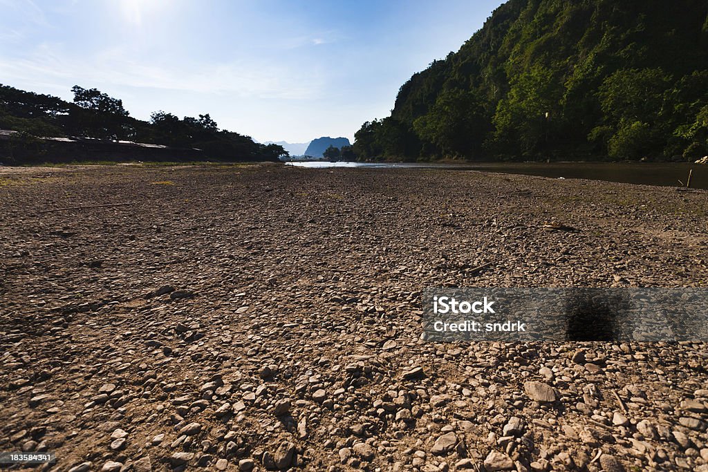 Trockenes Flussbett - Lizenzfrei Asien Stock-Foto