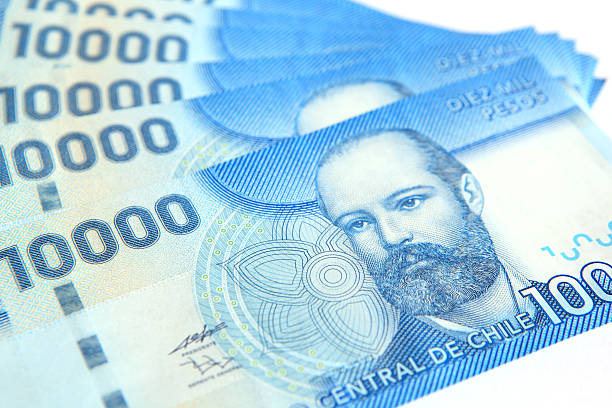 Chilean Peso Bills stock photo
